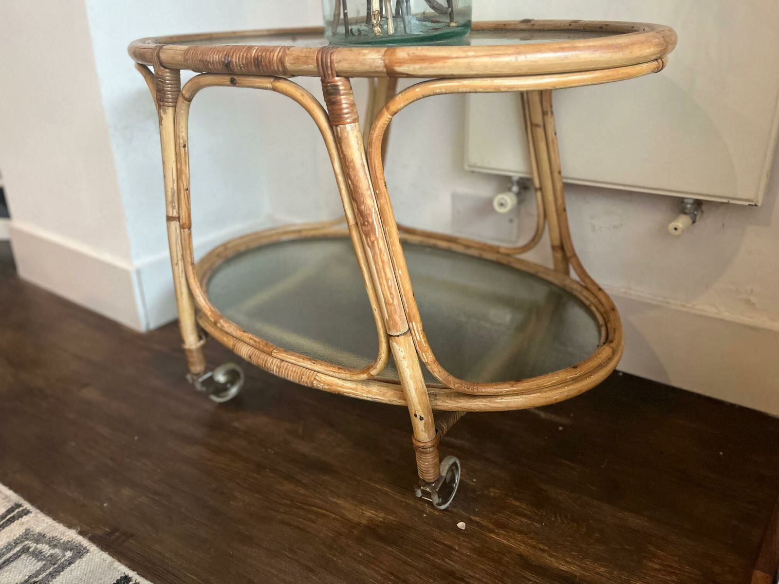 Mid Century Bamboo Bar Cart By Angraves photo Furniture