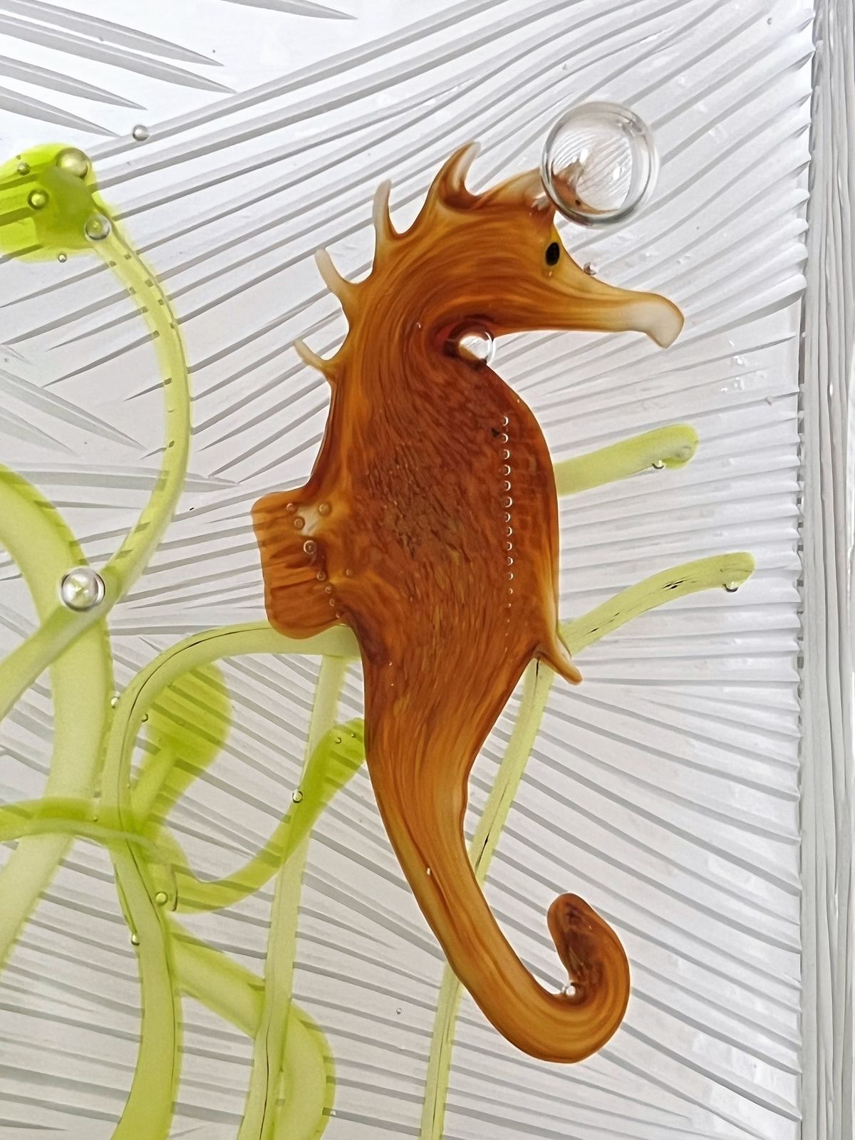 Italian Murano Glass Aquarium With Sea Animals, Signed photo vinterior