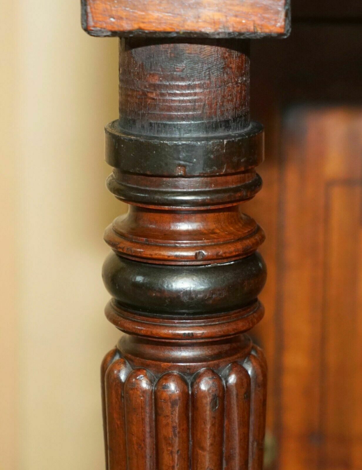 photo buy Antique Victorian 1860 Walnut Scriban Bureau Bookcase Must See Pictures