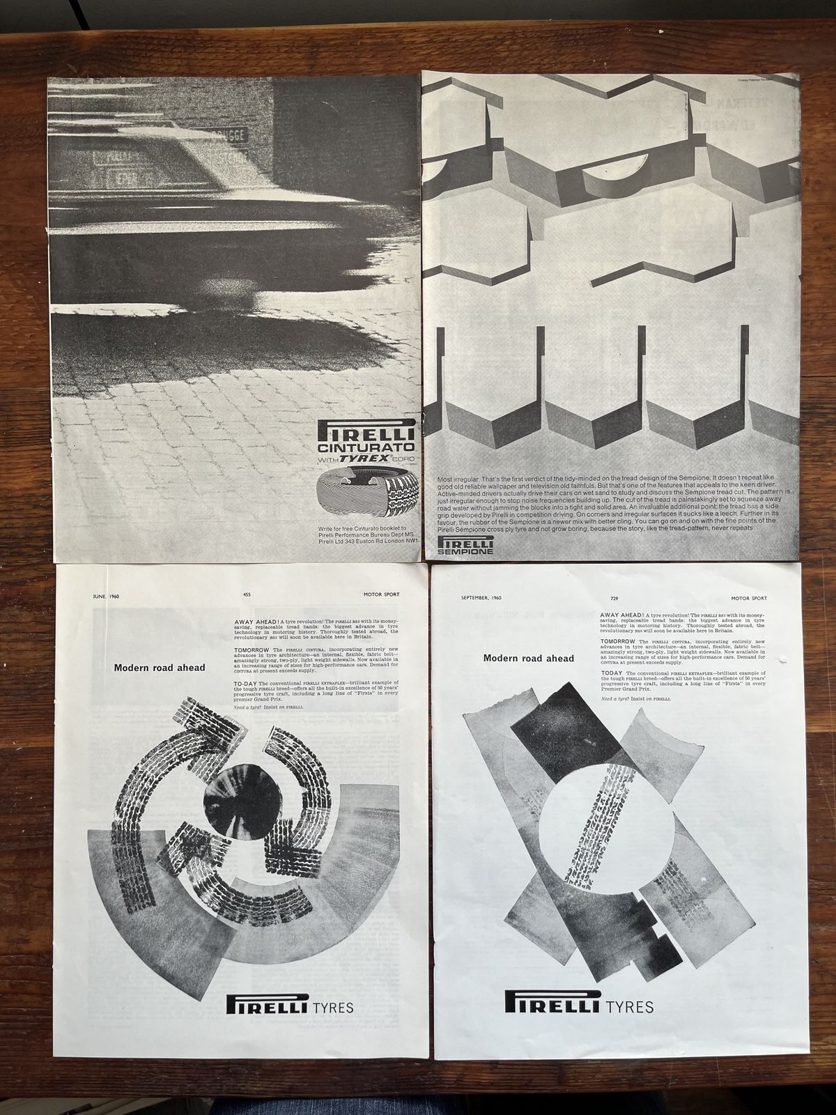 Vintage 1960s Pirelli Advertisements