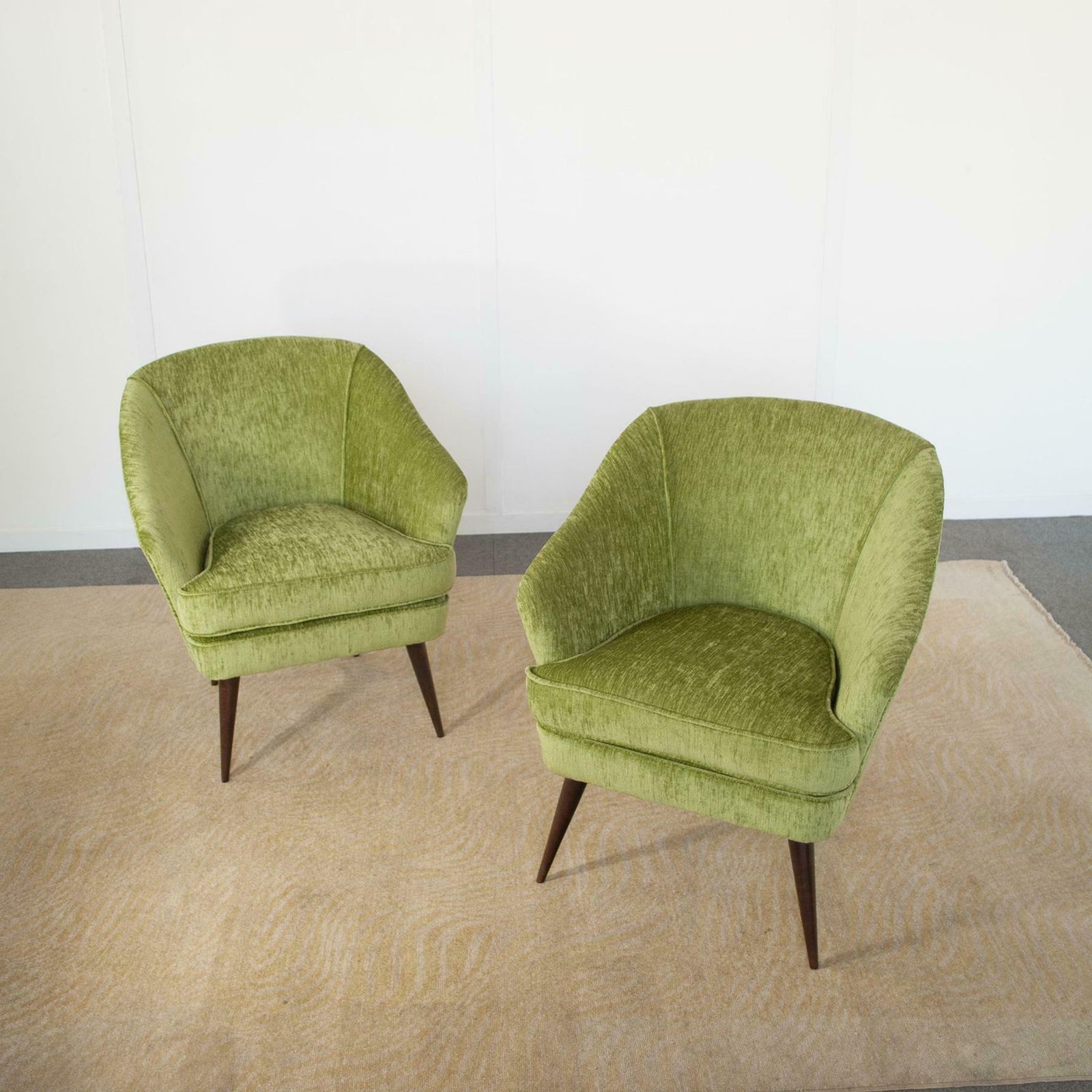 Set Of Two Armchairs Manufactured By Casa E Giardino Designer Gio Ponti 1940 photo for sale