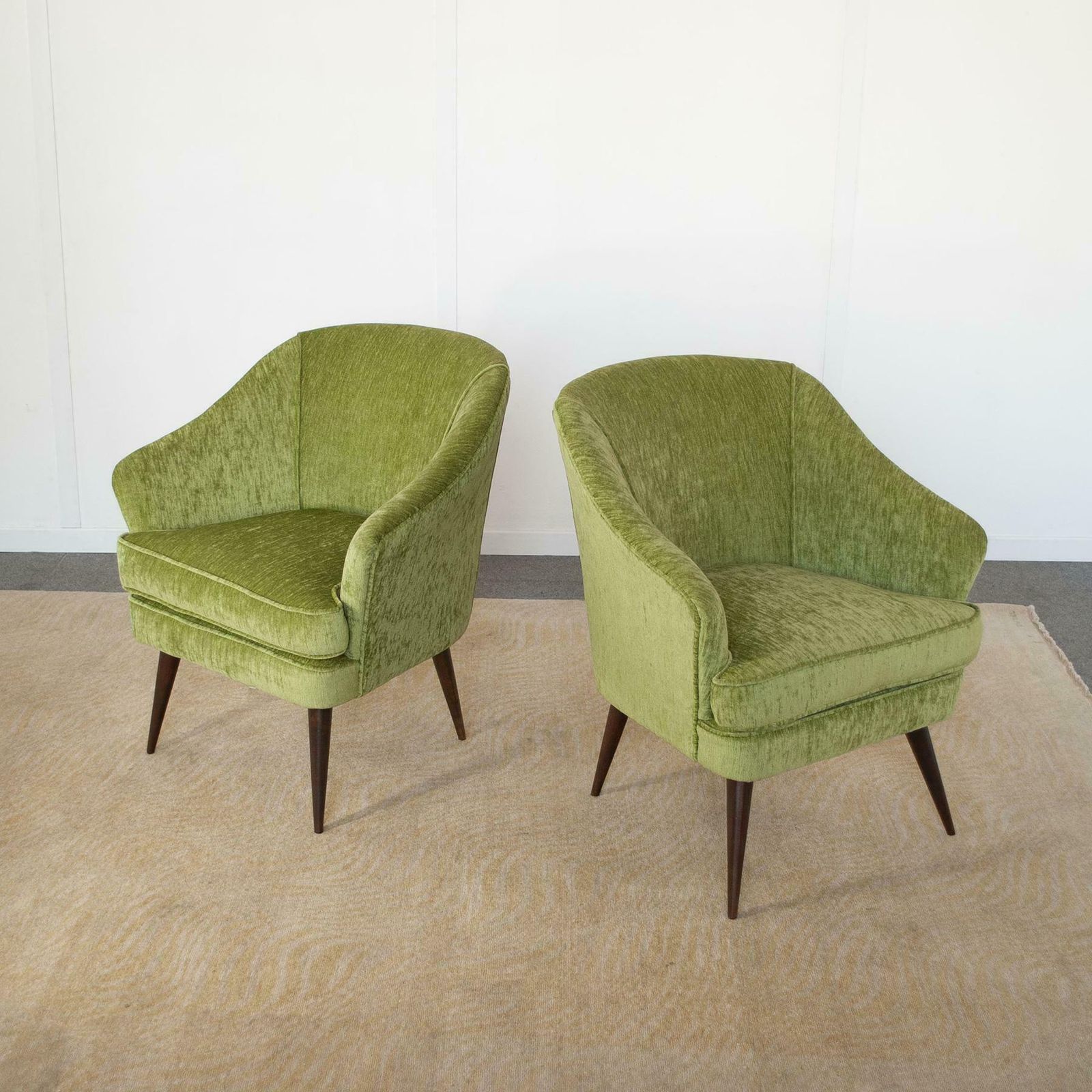 Set Of Two Armchairs Manufactured By Casa E Giardino Designer Gio Ponti 1940 photo vinterior