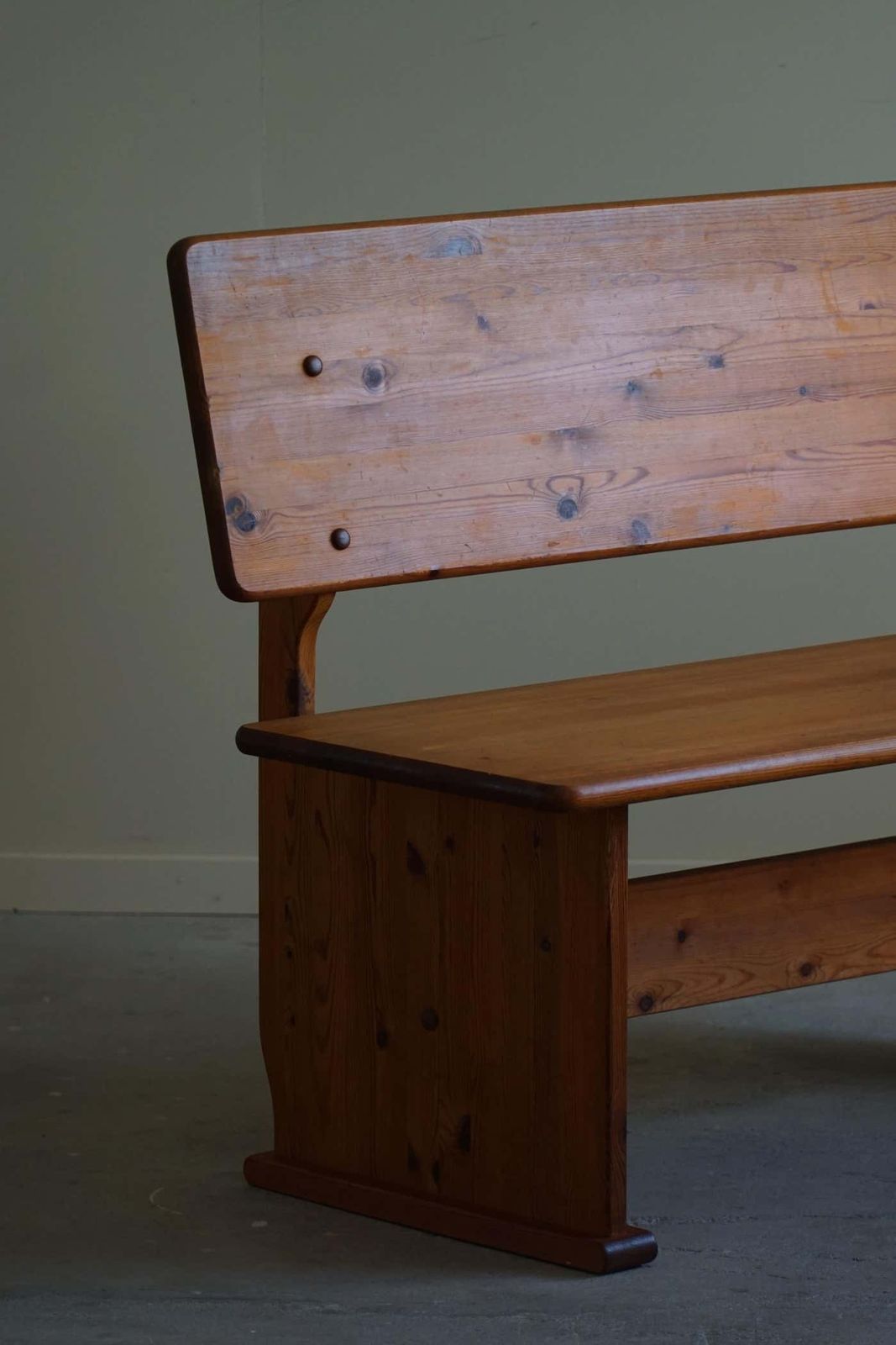 photo buy Mid Century Modern Bench In Pine, Made By A Swedish Cabinetmaker In The 1970s