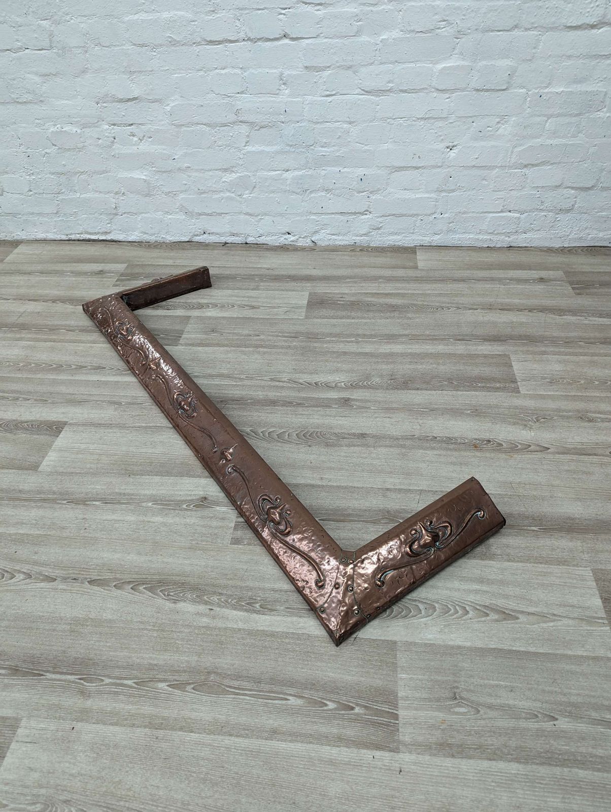 Arts & Crafts Period Hammered Copper Fire Cur photo 195.0