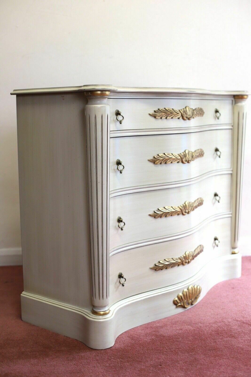 Lovelly Painted Chest Of 4 Drawers French Style photo furniture
