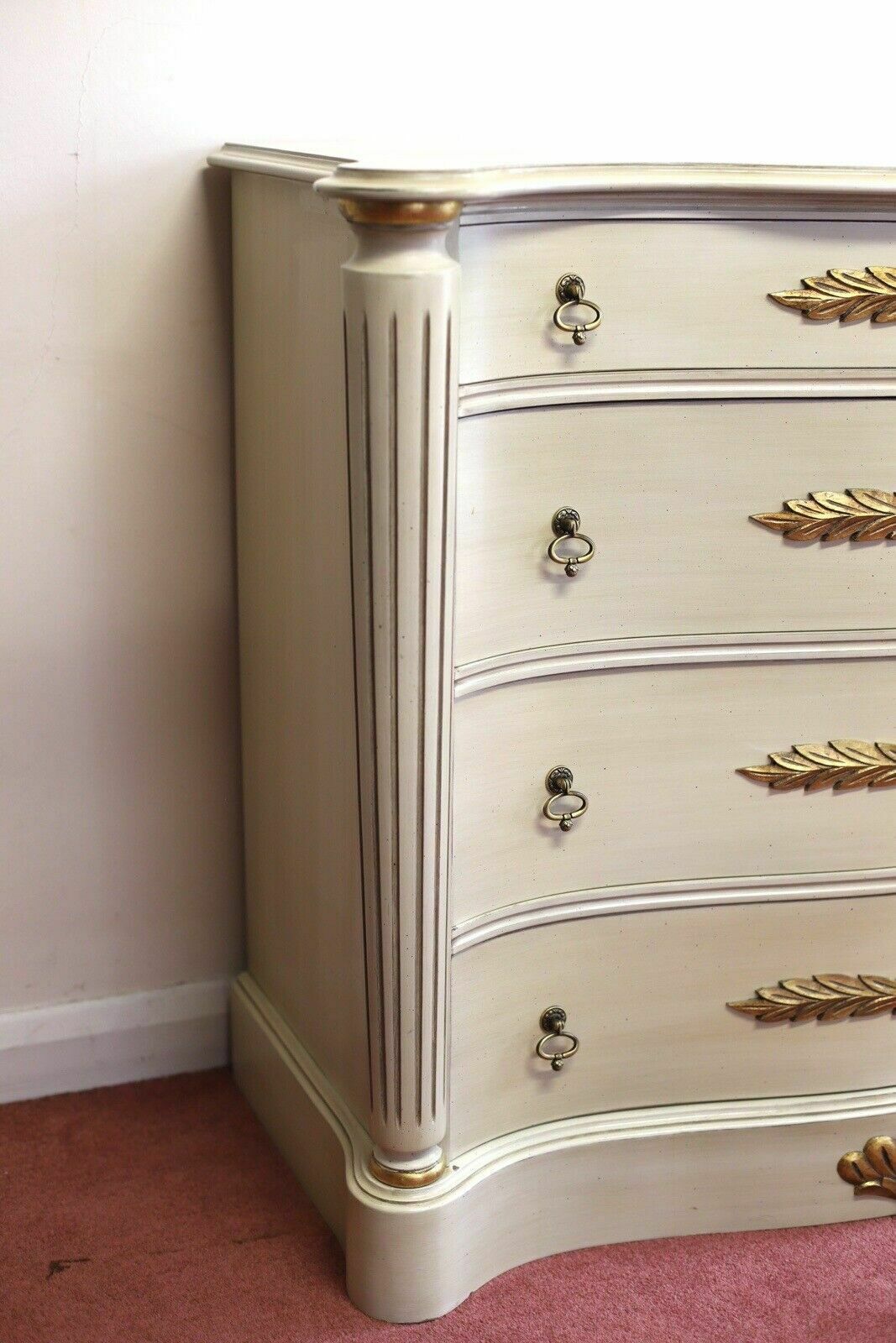 Lovelly Painted Chest Of 4 Drawers French Style photo 595.0