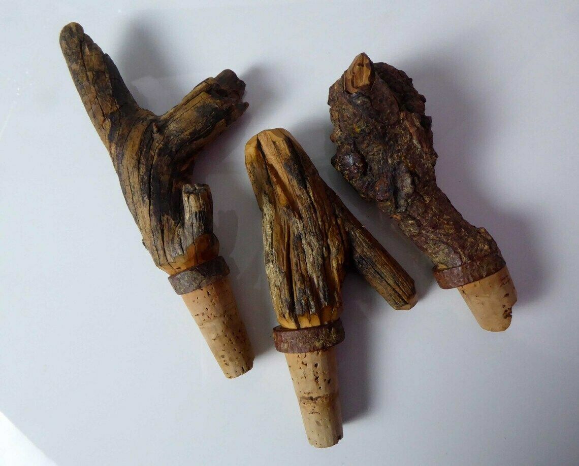 Vintage Carved Wooden Bottle Stopper | Novelty Character Bottle Stoppers photo vintage