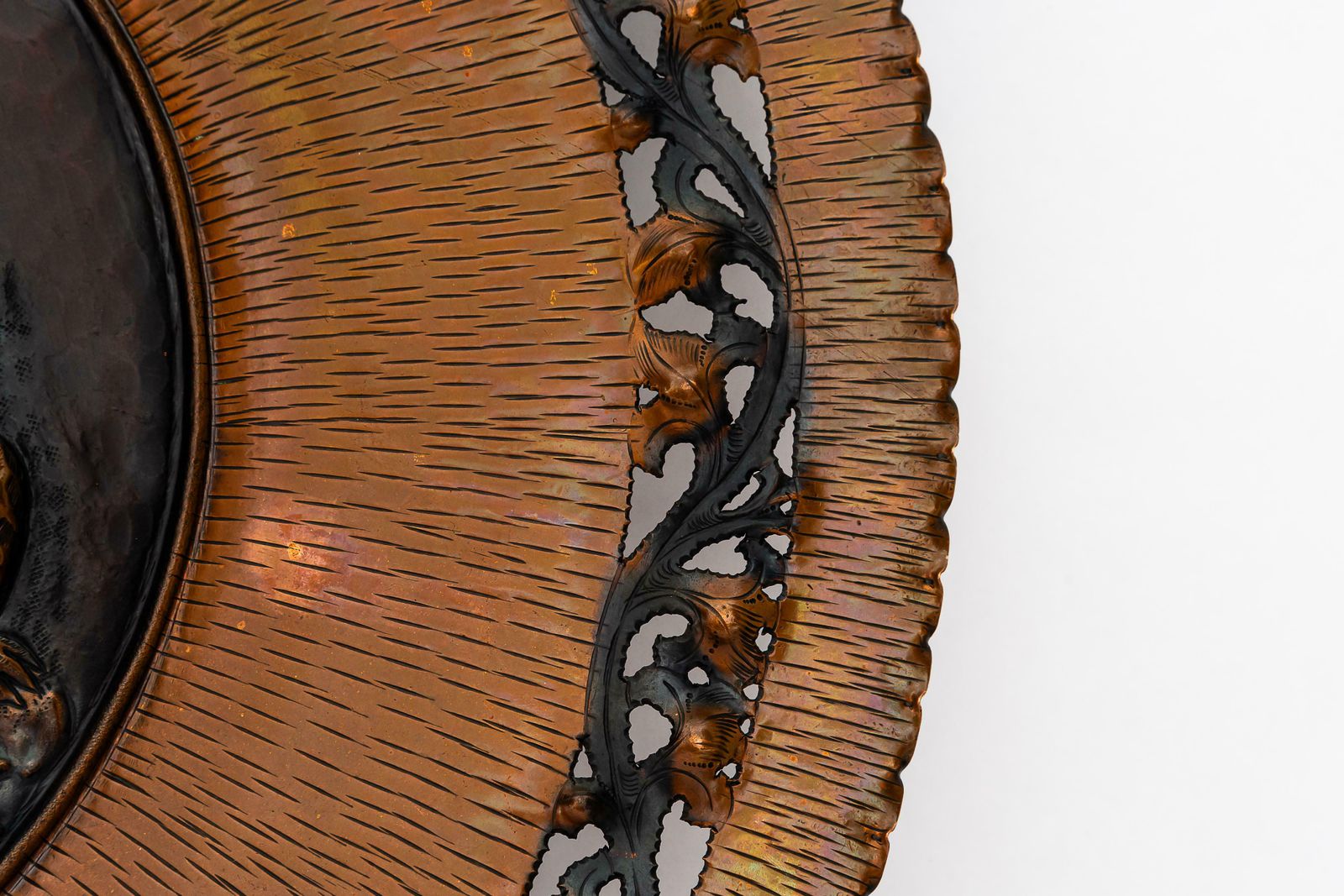 Saint Geogius Kills Dragon Big Wall Decoration Made Of Copper Italy Around 1950s photo 705.0