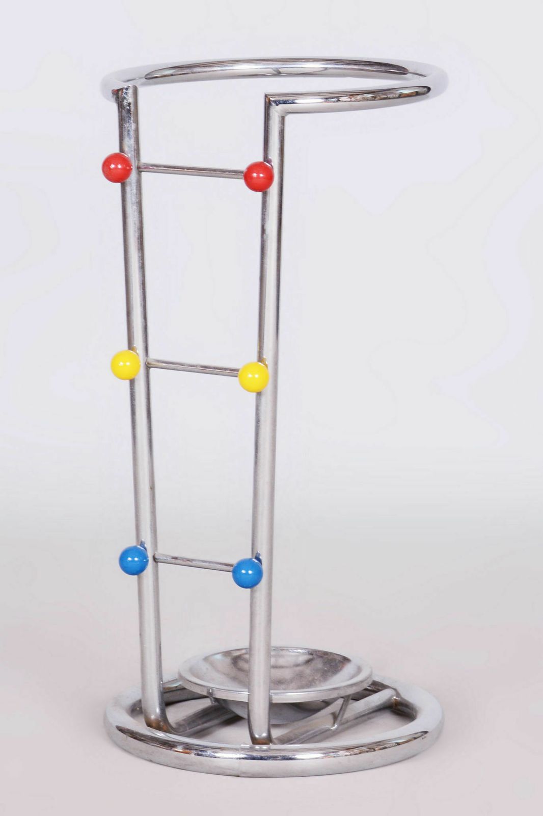 Restored Bauhaus Umbrella Stand, Chrome Plated Steel, Germany, 1950s photo 450.0