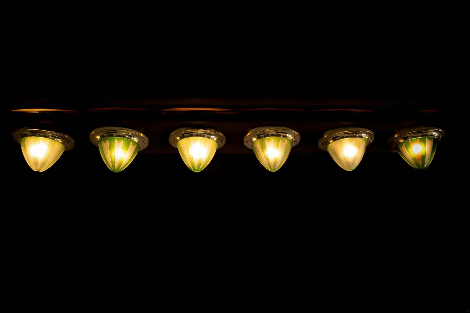Lighting 6x Art Deco Spotlights With Original Glass Shades Vienna 1920s photo
