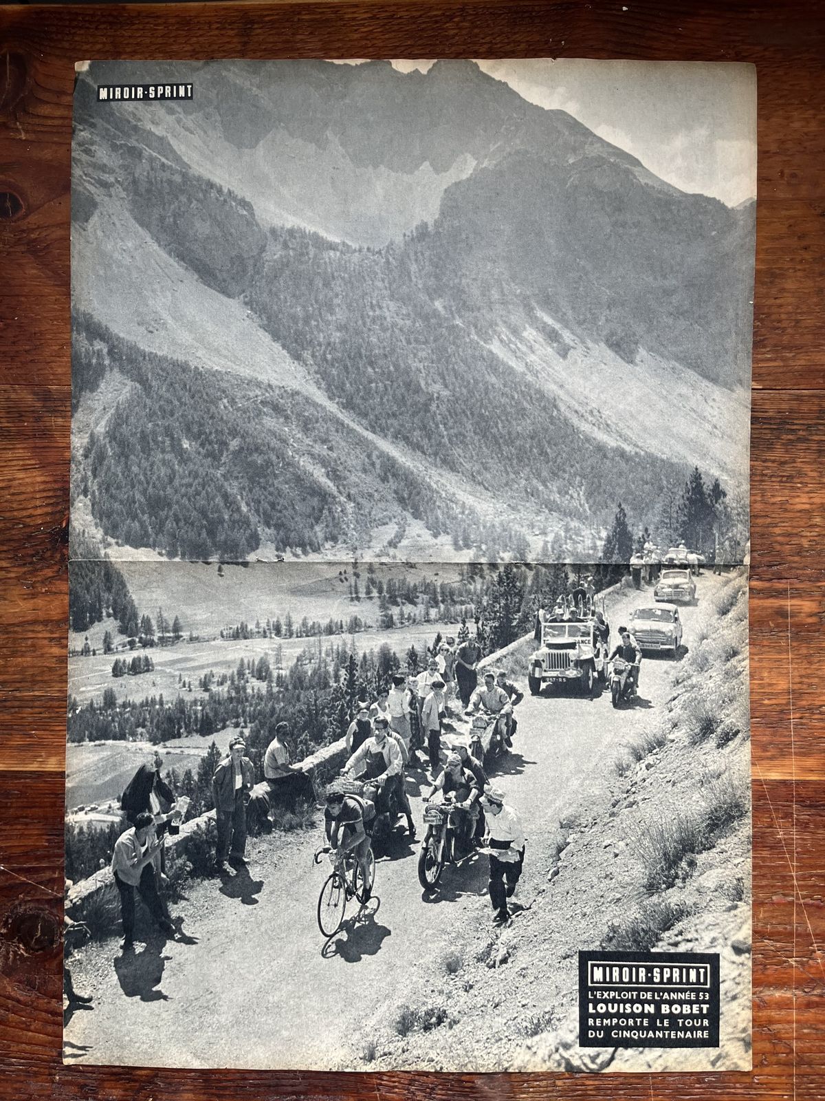 Louison Bobet 1950s Tour De France Print   Tourmalet photo buy