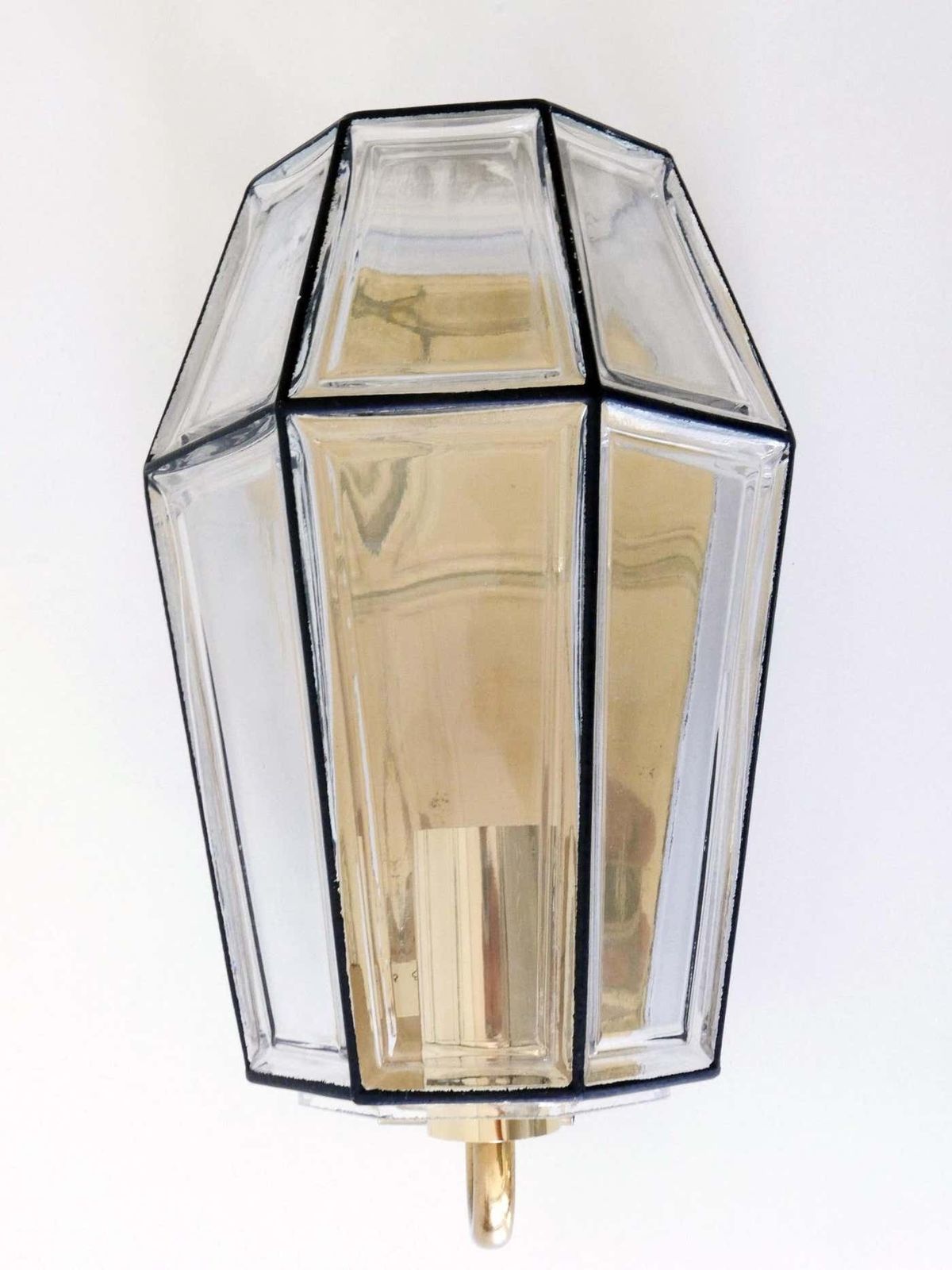 1233.0 Set Of Two Mid Century Modern Sconces Or Wall Fixtures By Glashütte Limburg photo