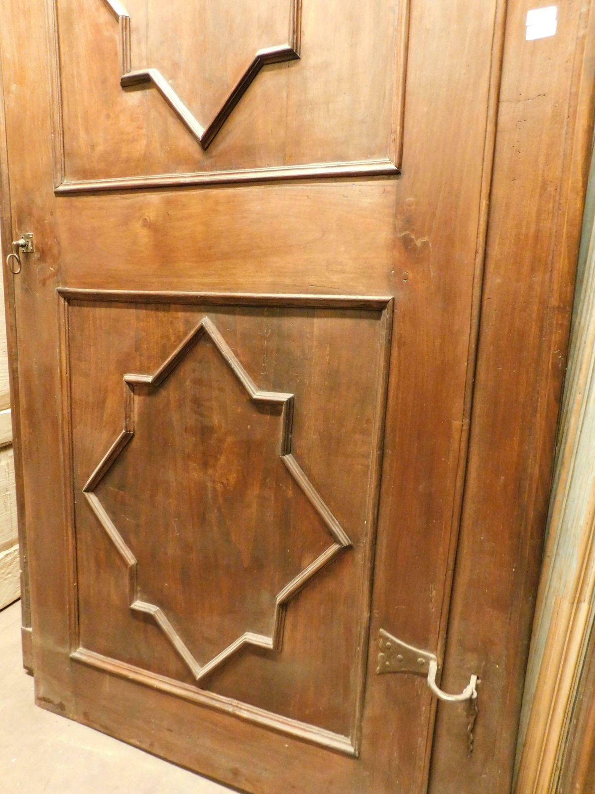 N.3 Poplar Interior Carved Doors, Not Identical, Original Iron And Frame, Italy photo vintage