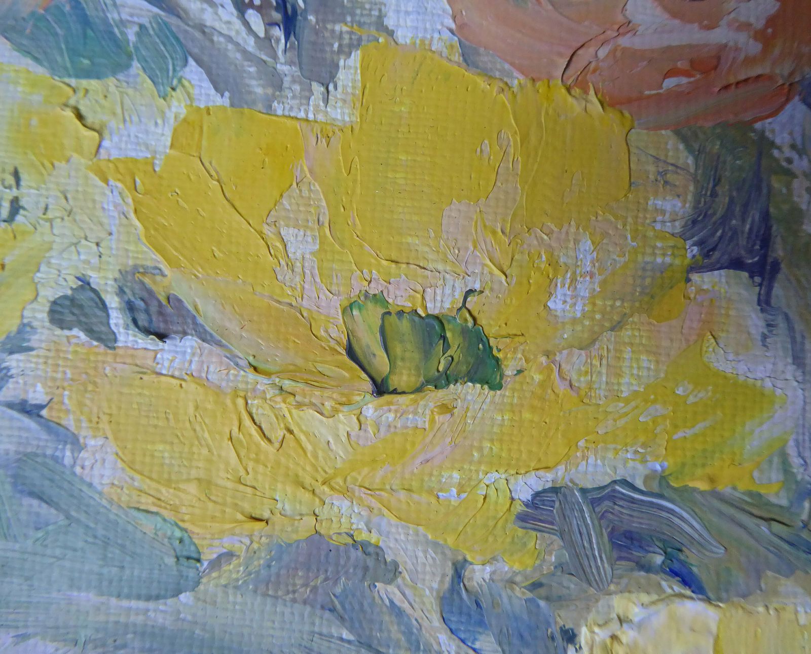 photo for sale Original Oil Painting Of Flowers By Chola Lainez | Floral Décor