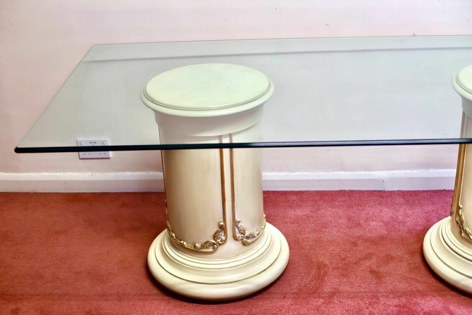 Beautiful Large French Style Glass Table photo 575.0