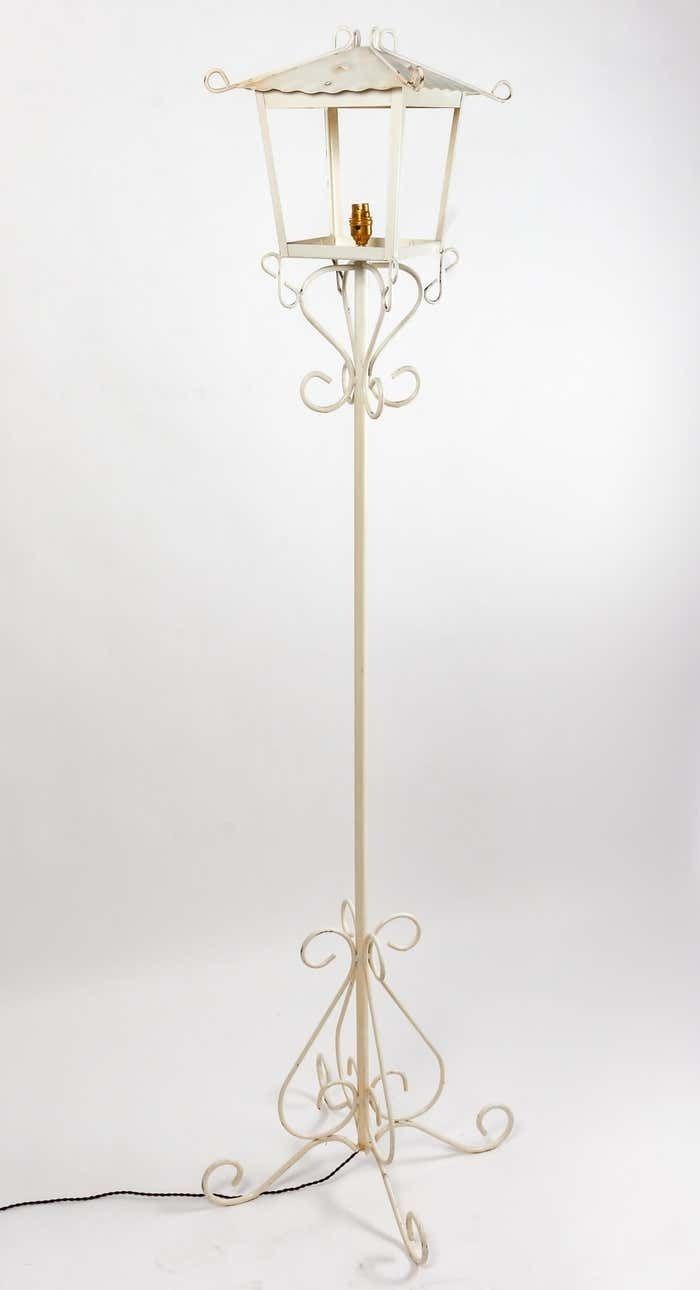 Floor Lamp In Painted Wrought Iron By Maison R.Gleizes, 1950 1960 Design photo furniture