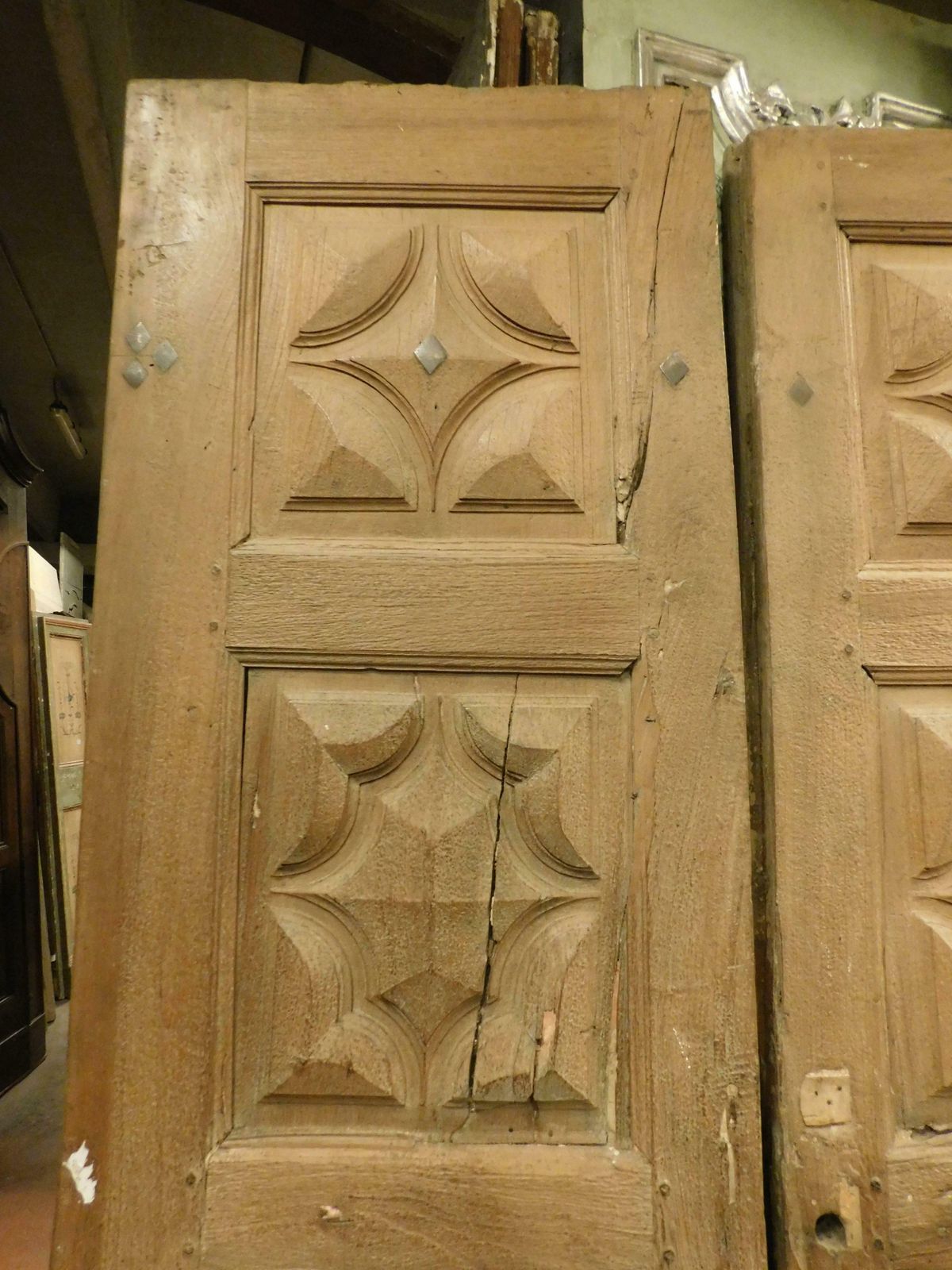 Double Entrance Main Door Carved In Walnut, Italy photo furniture
