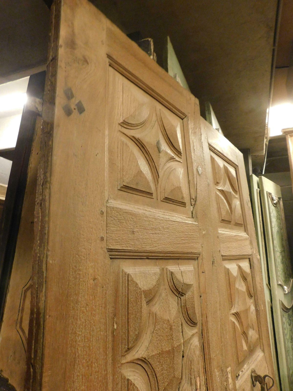 Double Entrance Main Door Carved In Walnut, Italy photo 7951.0