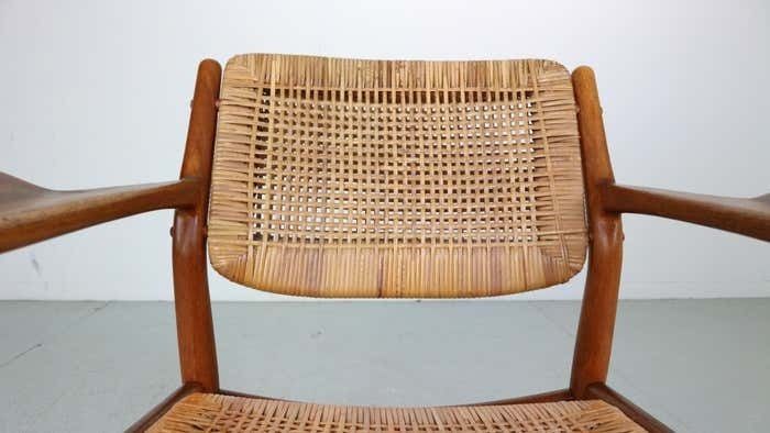 photo for sale Arne Vodder Teak/Rattan Chair "Model 51" For Sibast Furniture, 1950 Denmark