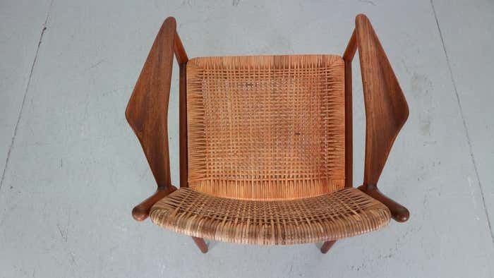 2293.0 Arne Vodder Teak/Rattan Chair "Model 51" For Sibast Furniture, 1950 Denmark photo