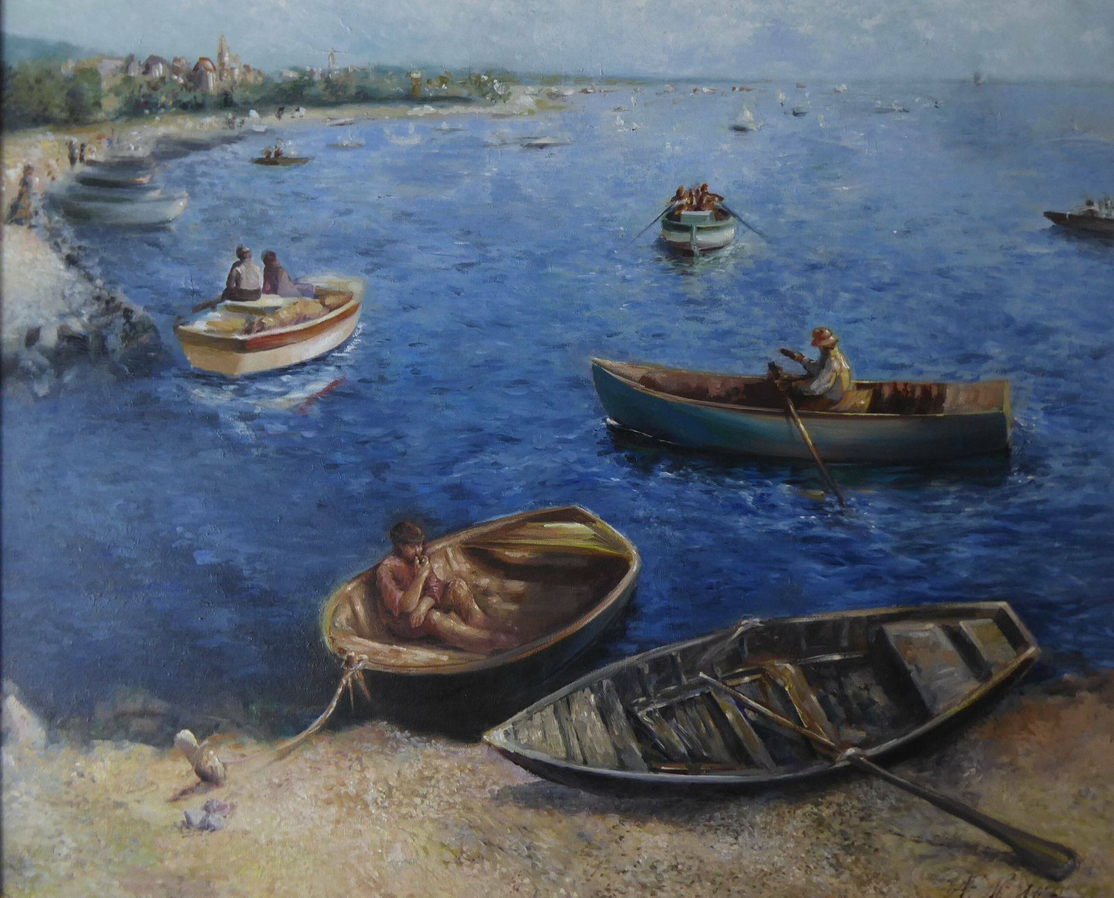 Original Signed Coastal Art | Large Seascape Maritime Painting