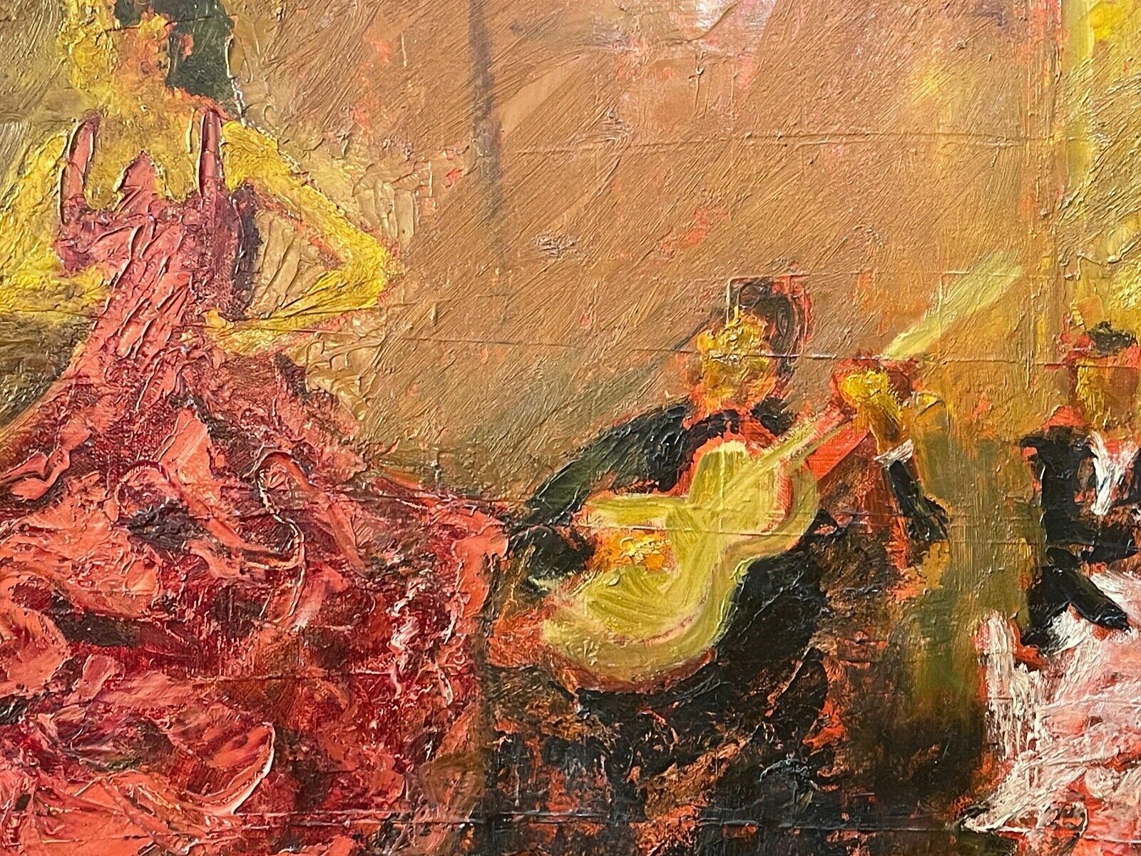 Oil Painting On Modern Canvas, Dance Scene, 20th Century, Impressionist photo 970.32