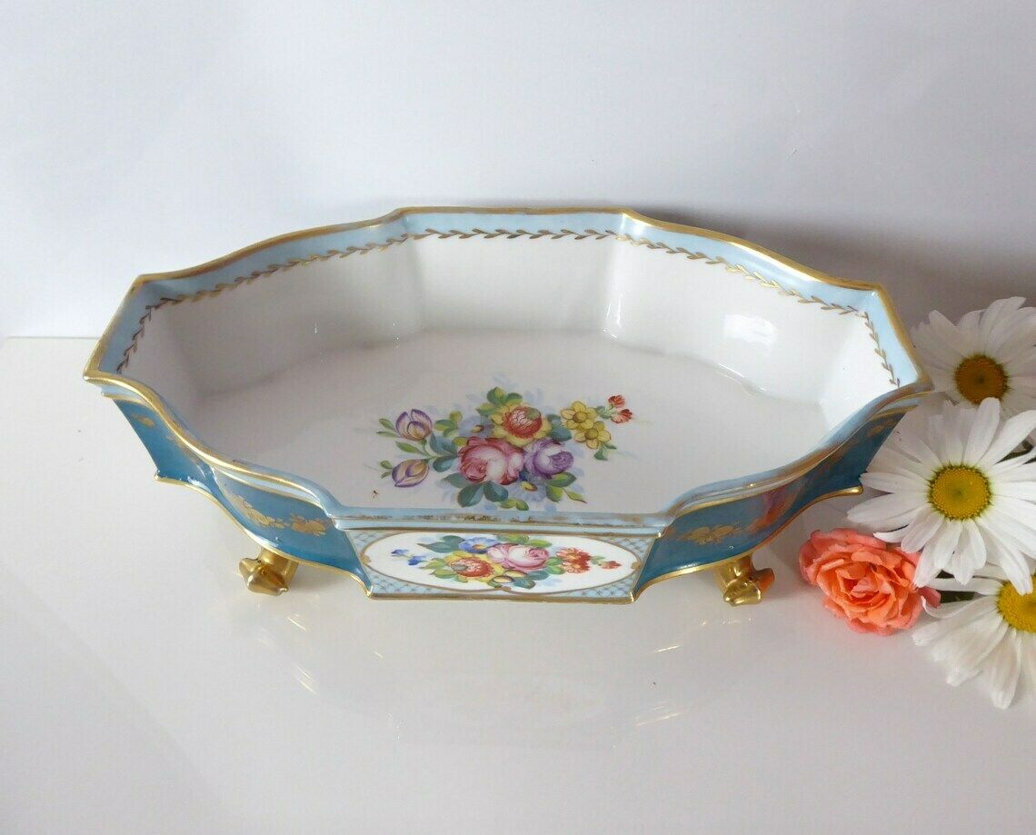 Antique Sevres Jardinière | Louis XVI Décor | Hand Painted Blue Sevres Porcelain | Sevres Bleu Céleste photo furniture