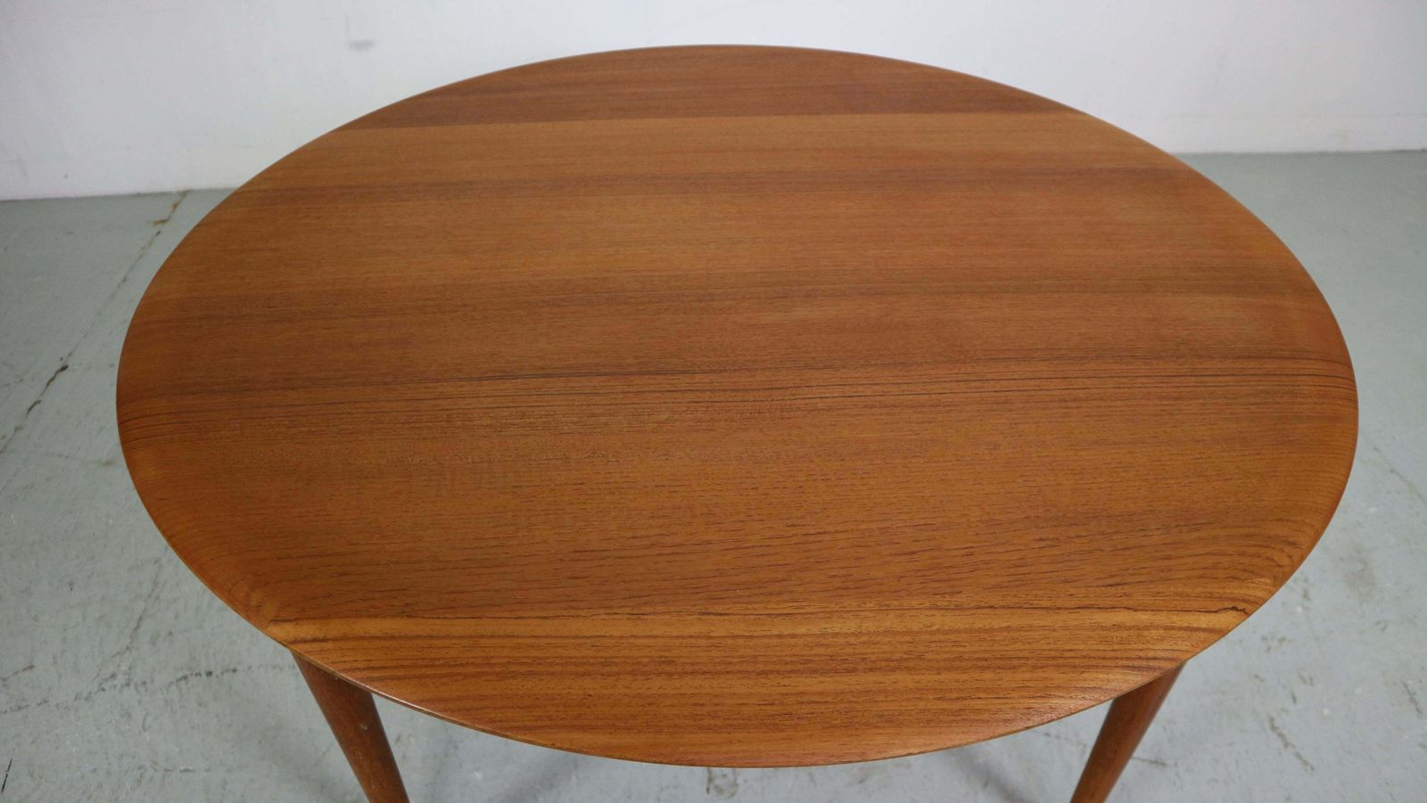 Peter Hvidt& Orla Mølgaard Nielsen Teak Round Coffee Table For France& Son, 1950 photo vintage