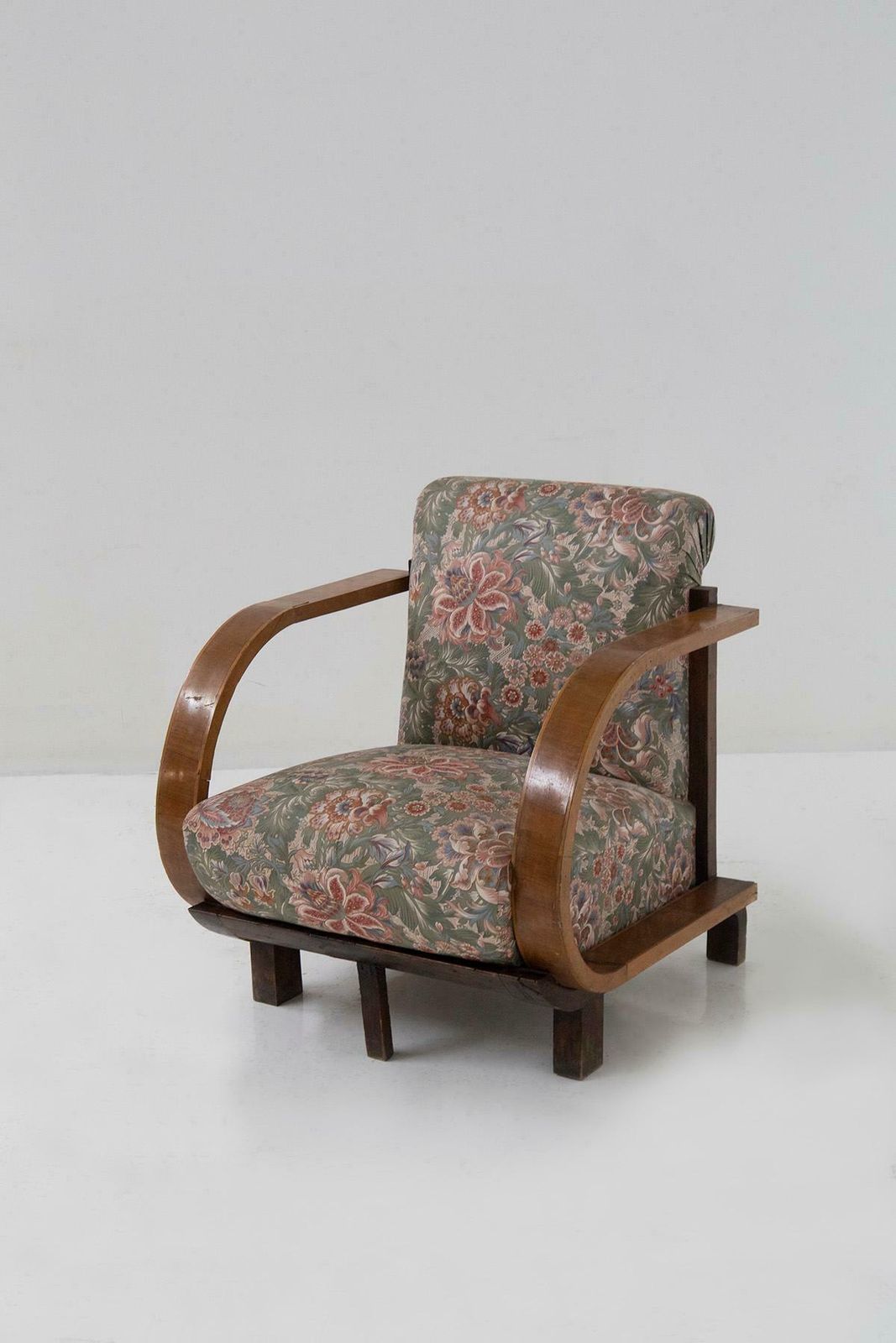 Italian Armchair In Original Floral Fabric Of The Time photo 3180.0