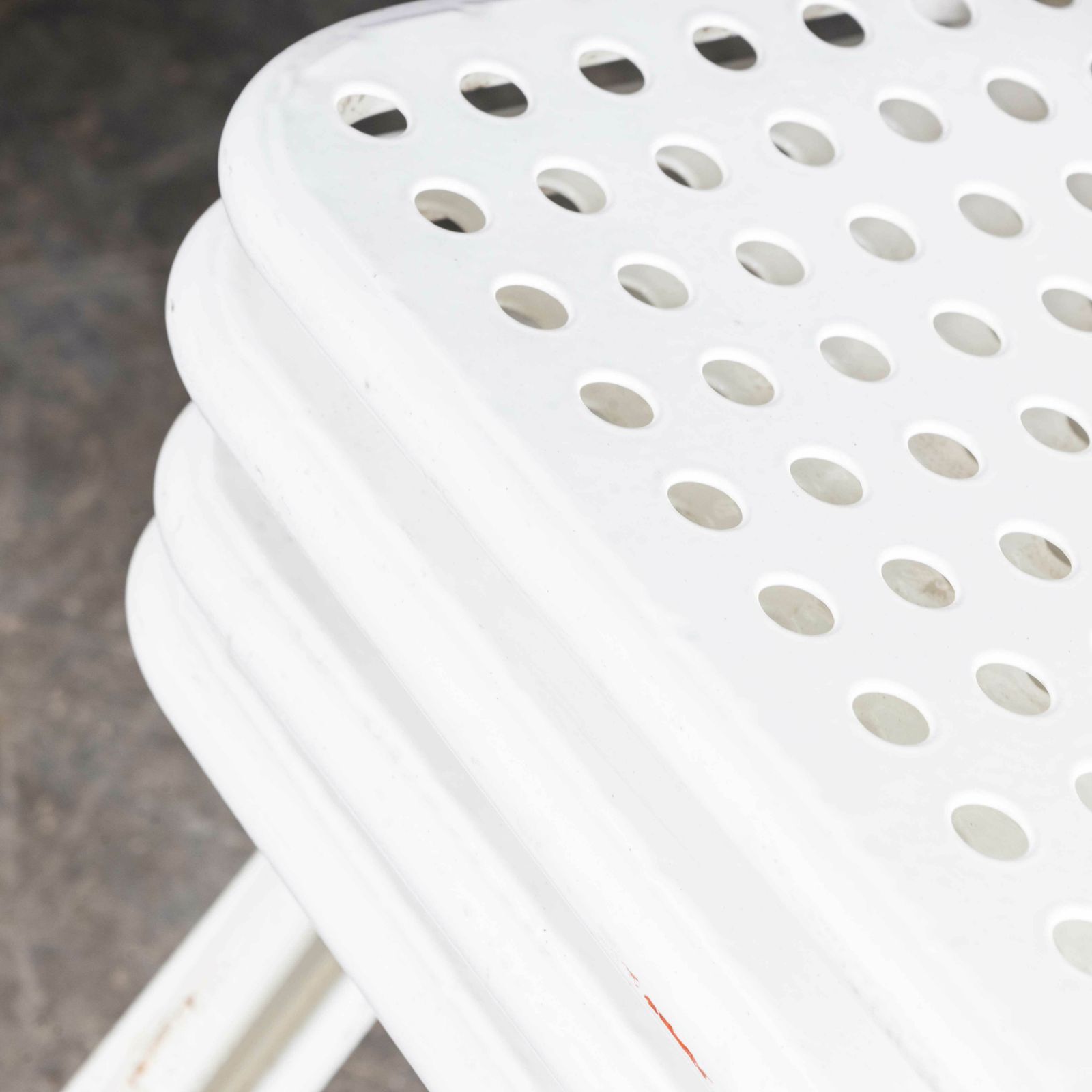 1970’s Egon Eiremann House In Baden Baden White Metal Chairs – Set Of Four photo Furniture