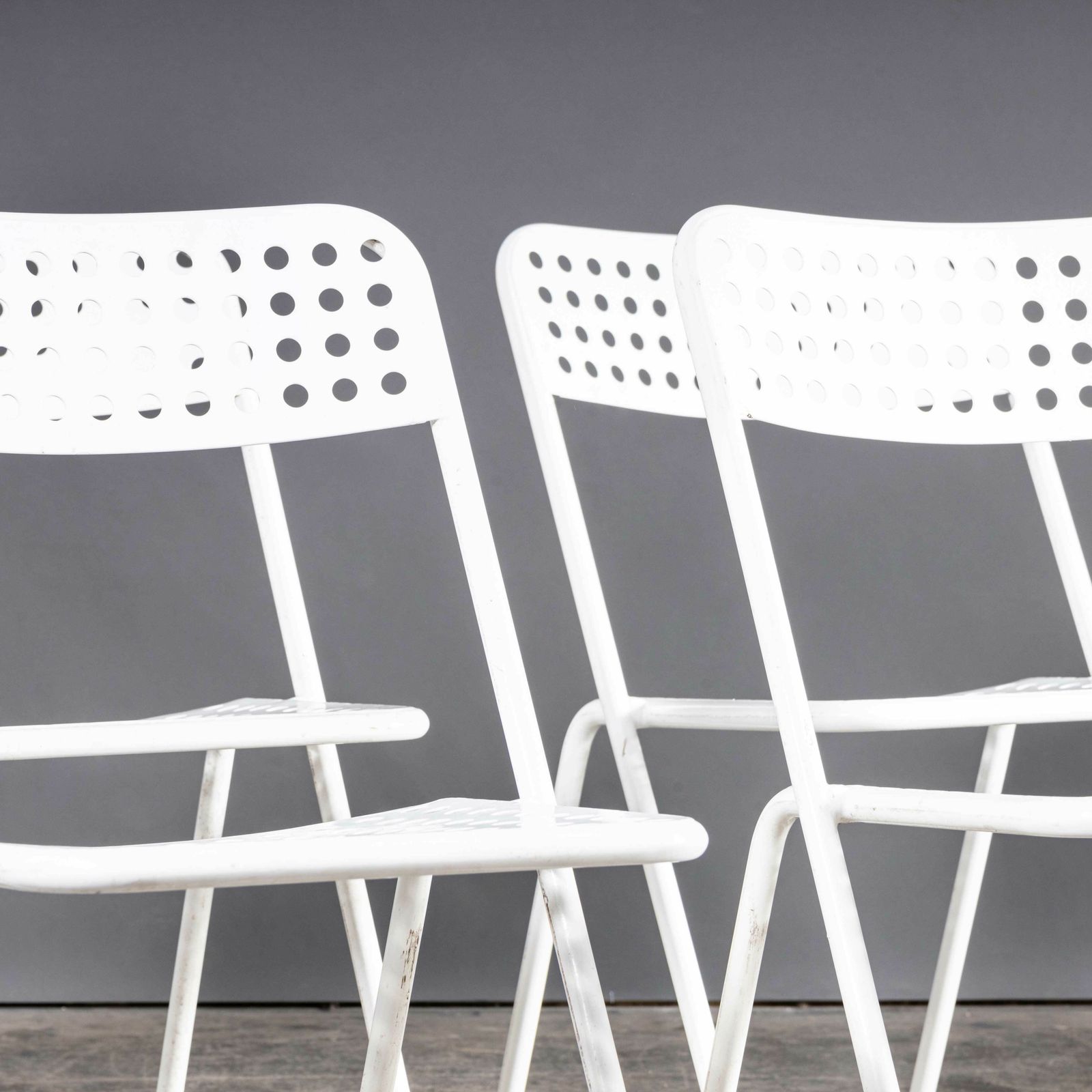 1970’s Egon Eiremann House In Baden Baden White Metal Chairs – Set Of Four photo buy