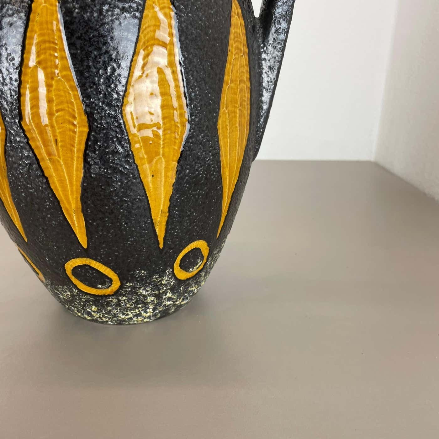 photo furniture Large Pottery Fat Lava "Abstract" 279 38 Floor Vase By Scheurich, Wgp 1970s