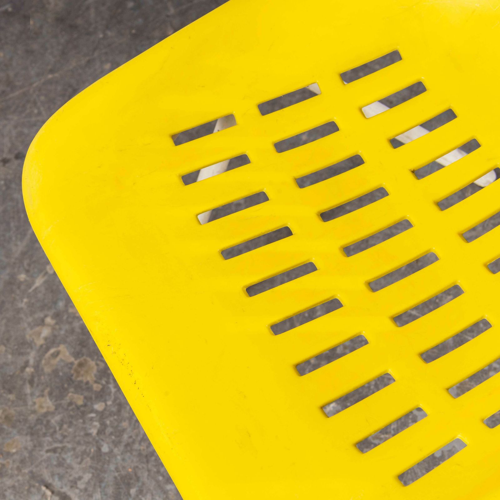 1970’s Classic Yellow Stacking Italian Bar Dining Chairs – Set Of Four photo vintage