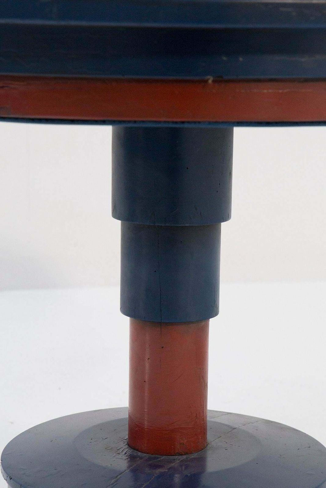 Fillìa Luigi Colombo Italian Coffee Table Blue And Red Futurist Attr. photo for sale