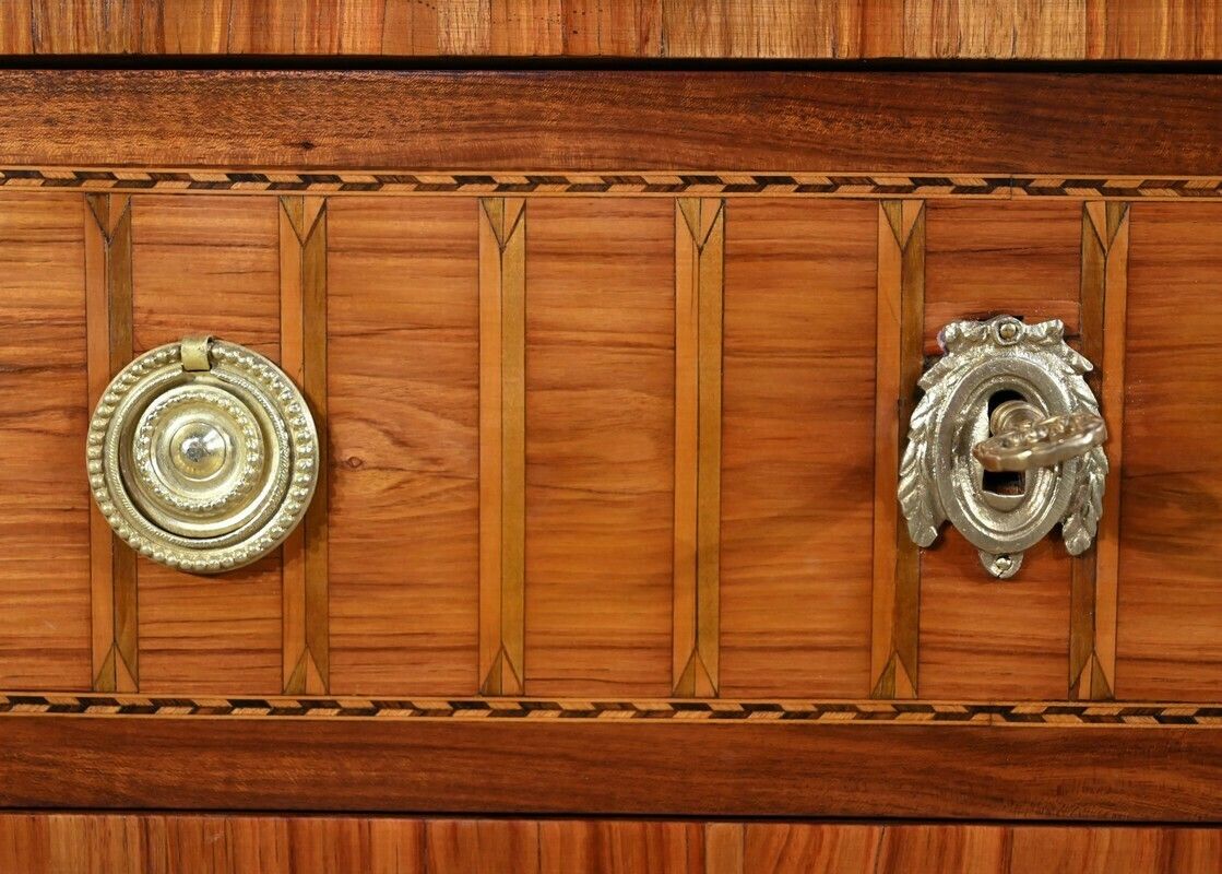 Furniture Small Chest Of Drawers In Mahogany And Rosewood, Louis XVI – 18th Century photo