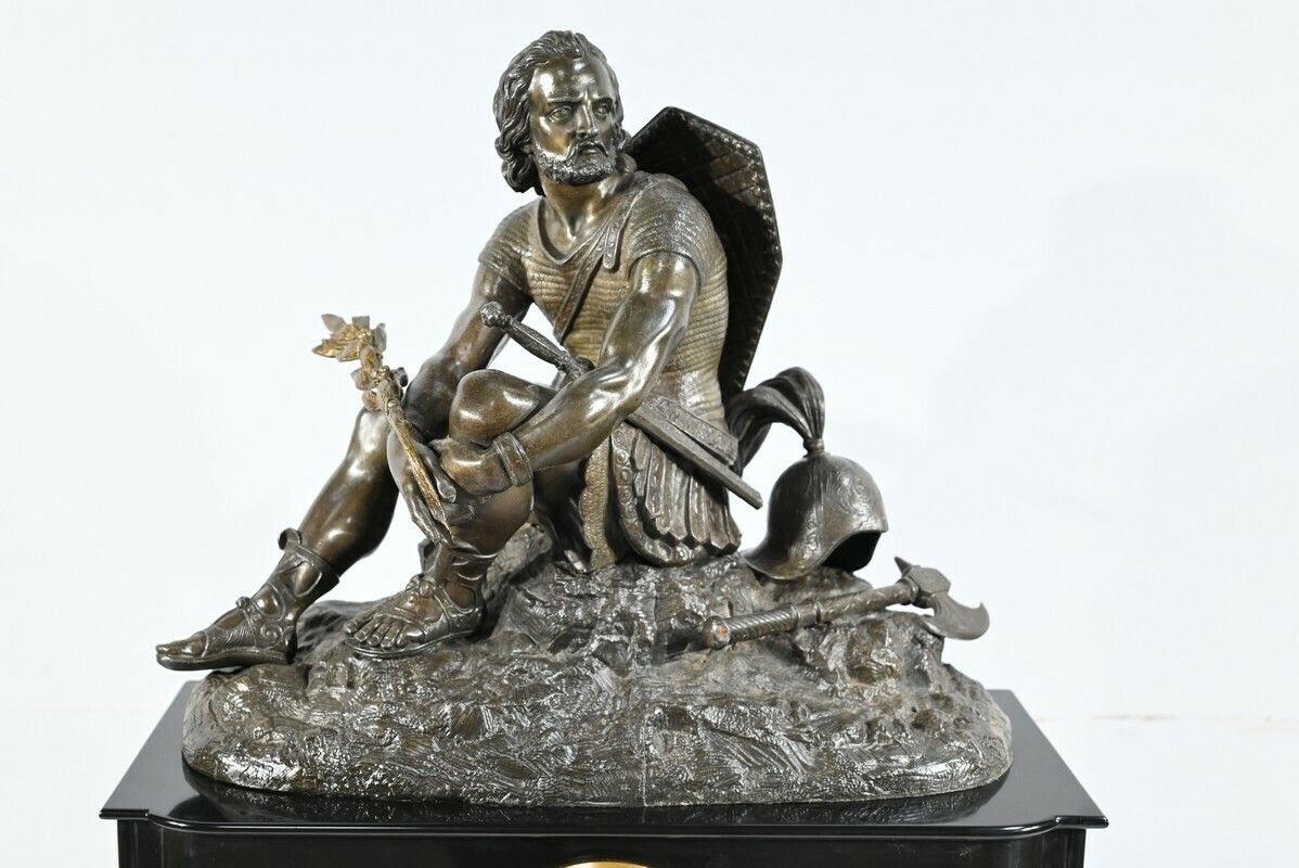 Borne Clock In Marble And Bronze, Stamped Viel & Delrue – Late 19th Century photo vinterior