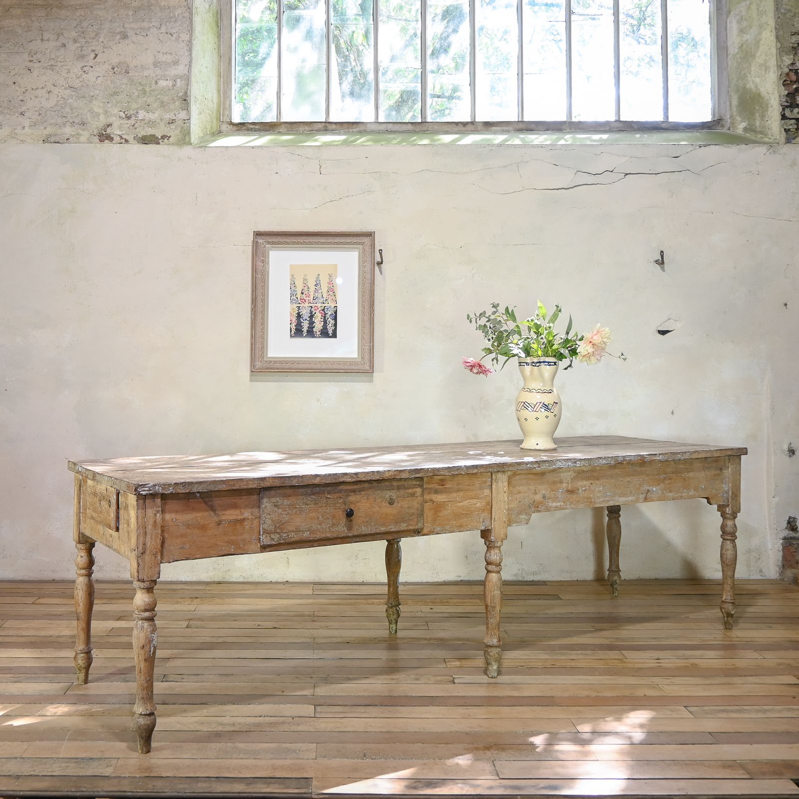 Reserved A Large 18th Century French Painted Farmhouse Dining Table