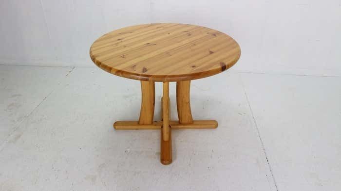 Rainer Daumiller Style Round Solid Pinewood Dinning Table 1970''S Denmark photo 750.0