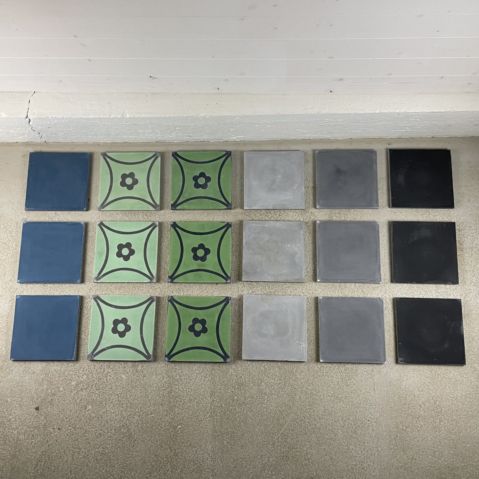 Batch Of 7.5 Square Metres Of Mixed Colour Emery & Cie Floor Tiles