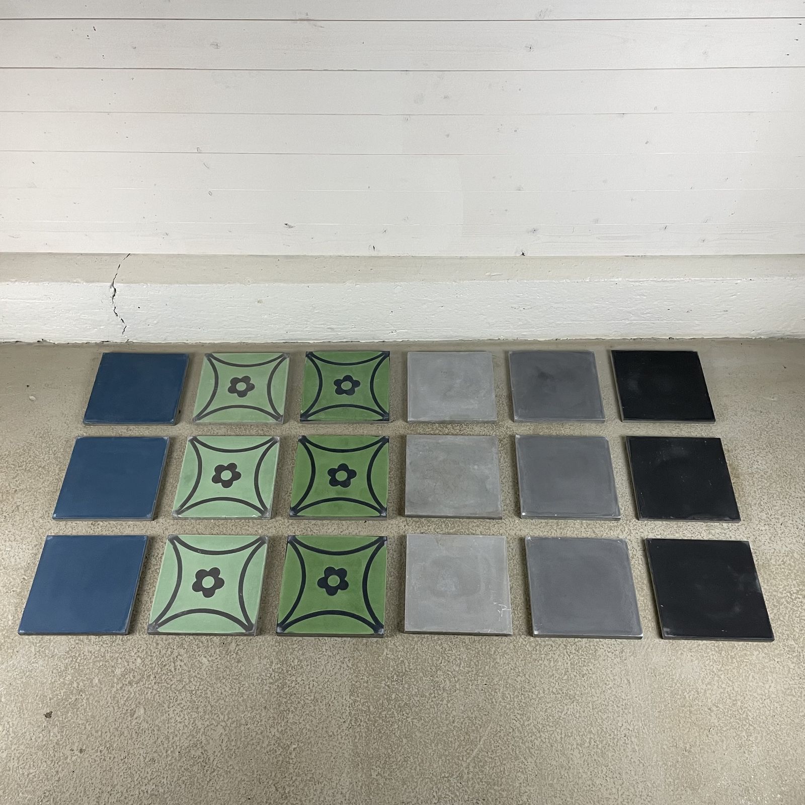 Batch Of 7.5 Square Metres Of Mixed Colour Emery & Cie Floor Tiles photo furniture