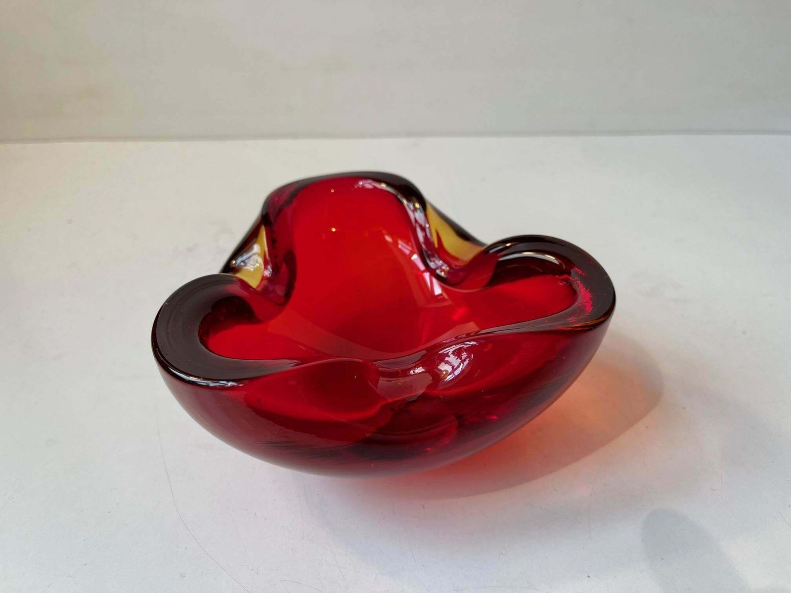 Murano 'Kiss' Or 'Red Lips' Glass Ashtray, 1970s, Italy photo furniture