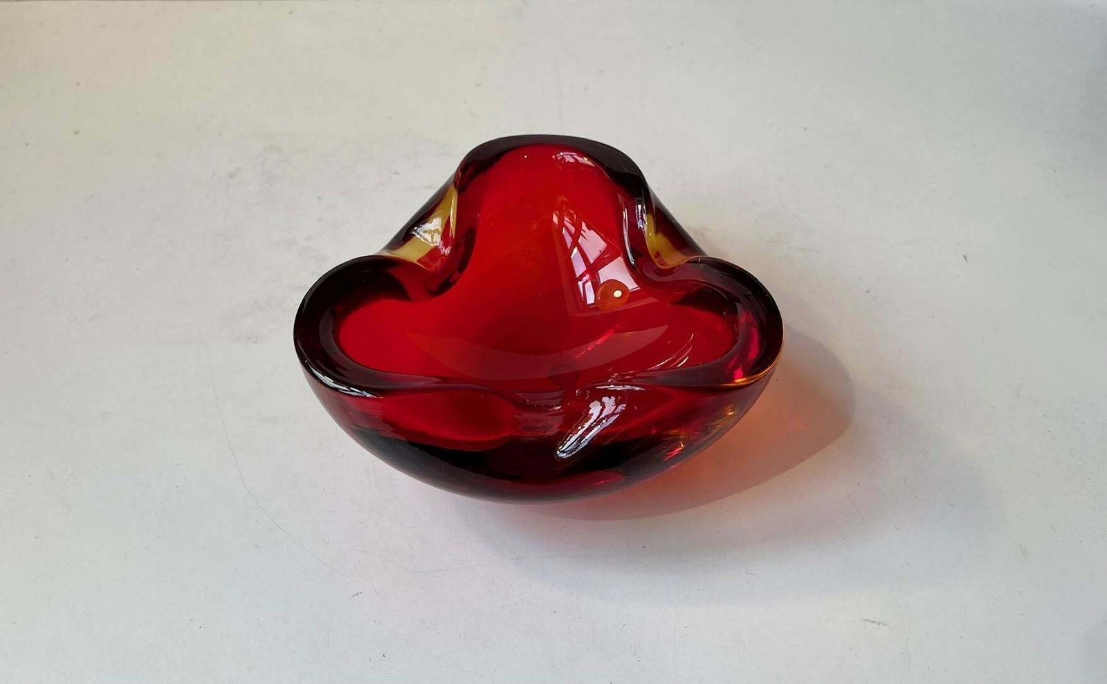 Murano 'Kiss' Or 'Red Lips' Glass Ashtray, 1970s, Italy photo for sale