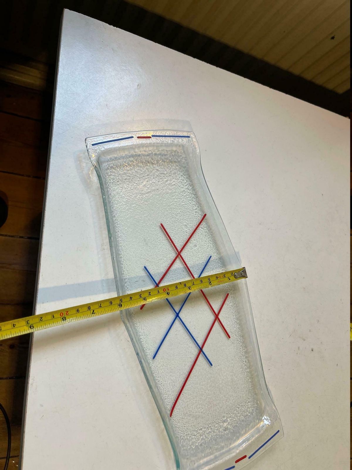 French Modernist Perfume Glass & Enamel Tray In The Style Of Mondrian photo 255.0