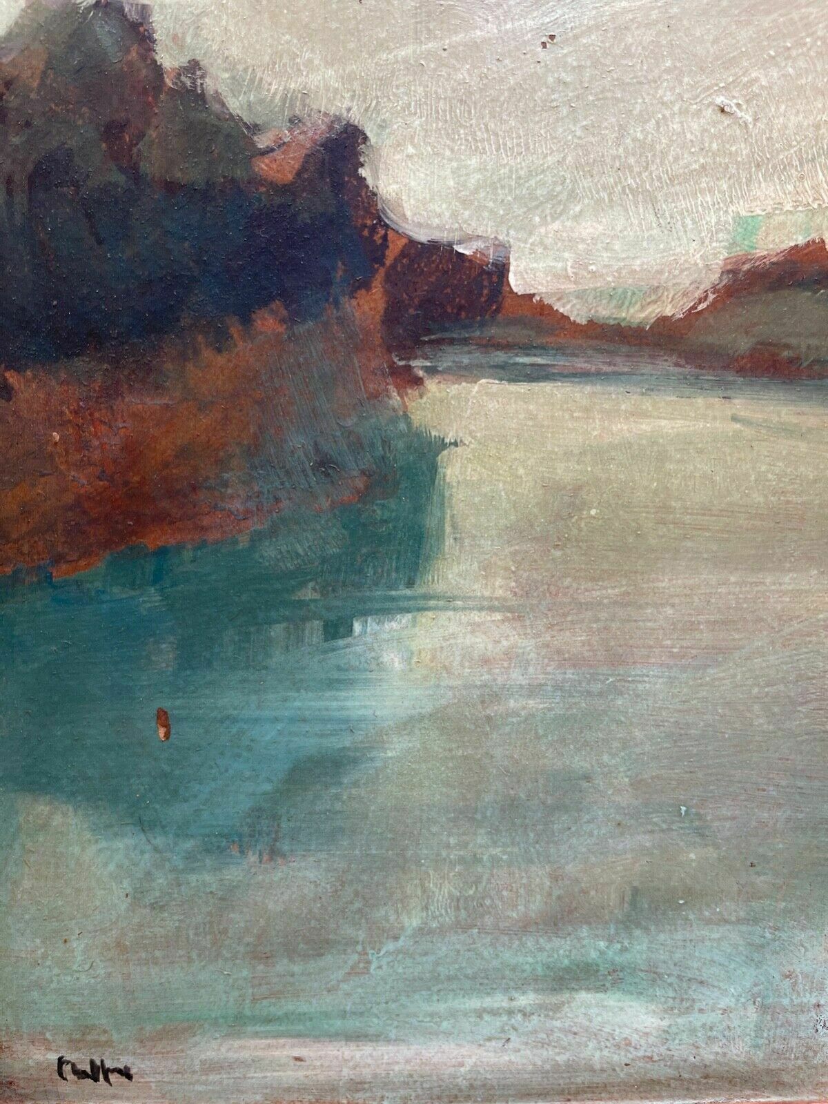 Oil Painting On Table, Landscape, 20th Century Tardelli photo Art