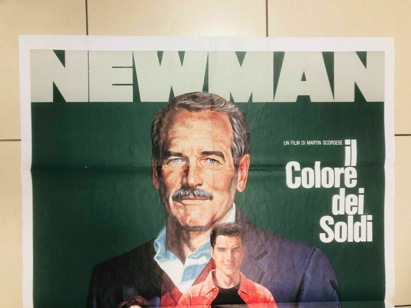 Paul Newman And Tom Cruise, 1987   The Color Of Money   Movie Poster photo 259.0