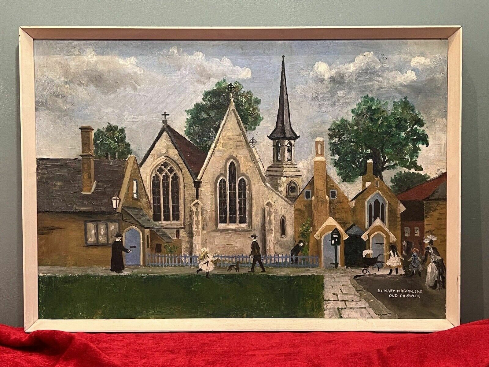 Contemporary Naïve St Mary Magdalene Old Chiswick Oil Painting On Canvas photo furniture