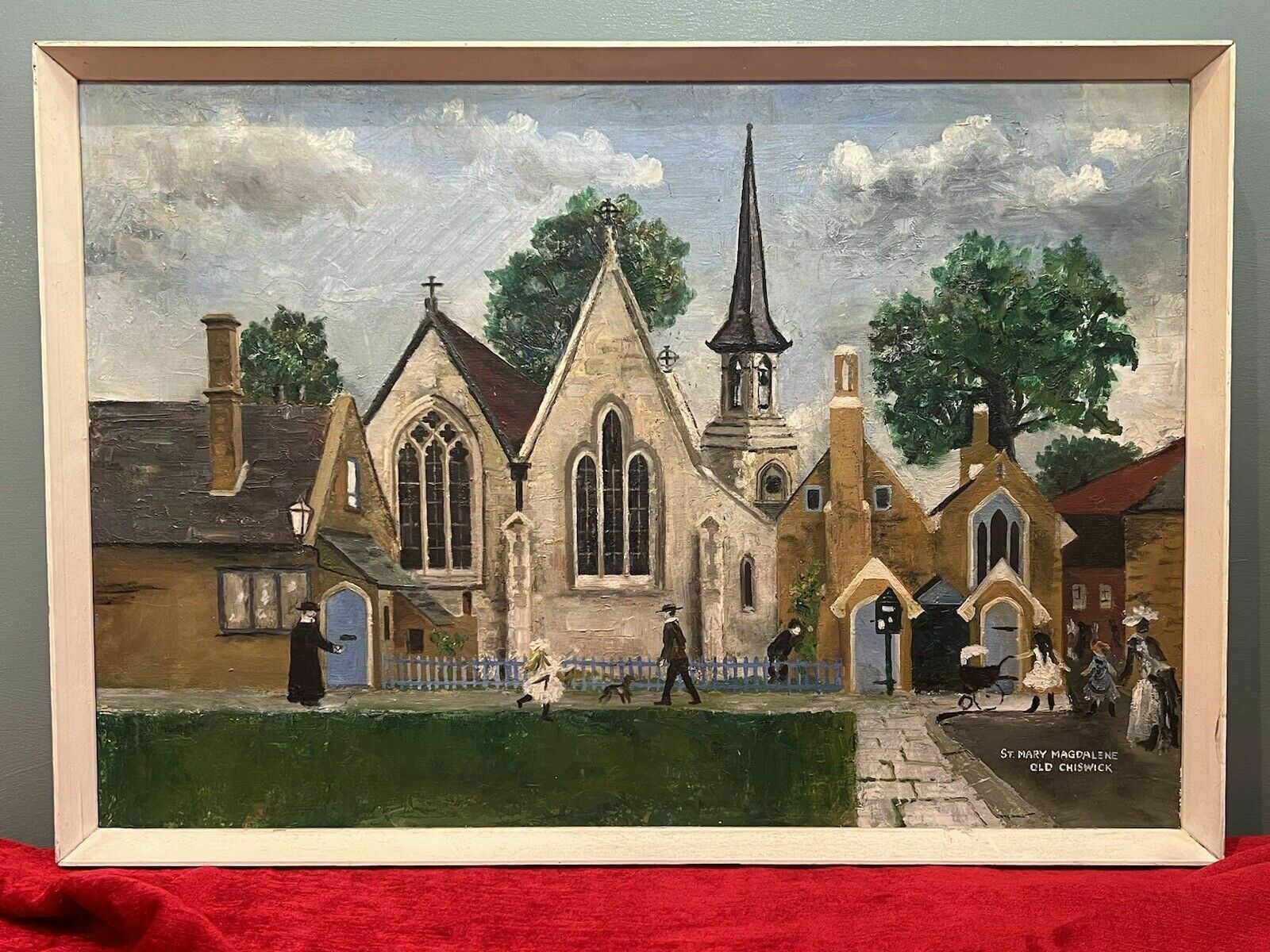 Contemporary Naïve St Mary Magdalene Old Chiswick Oil Painting On Canvas photo Art