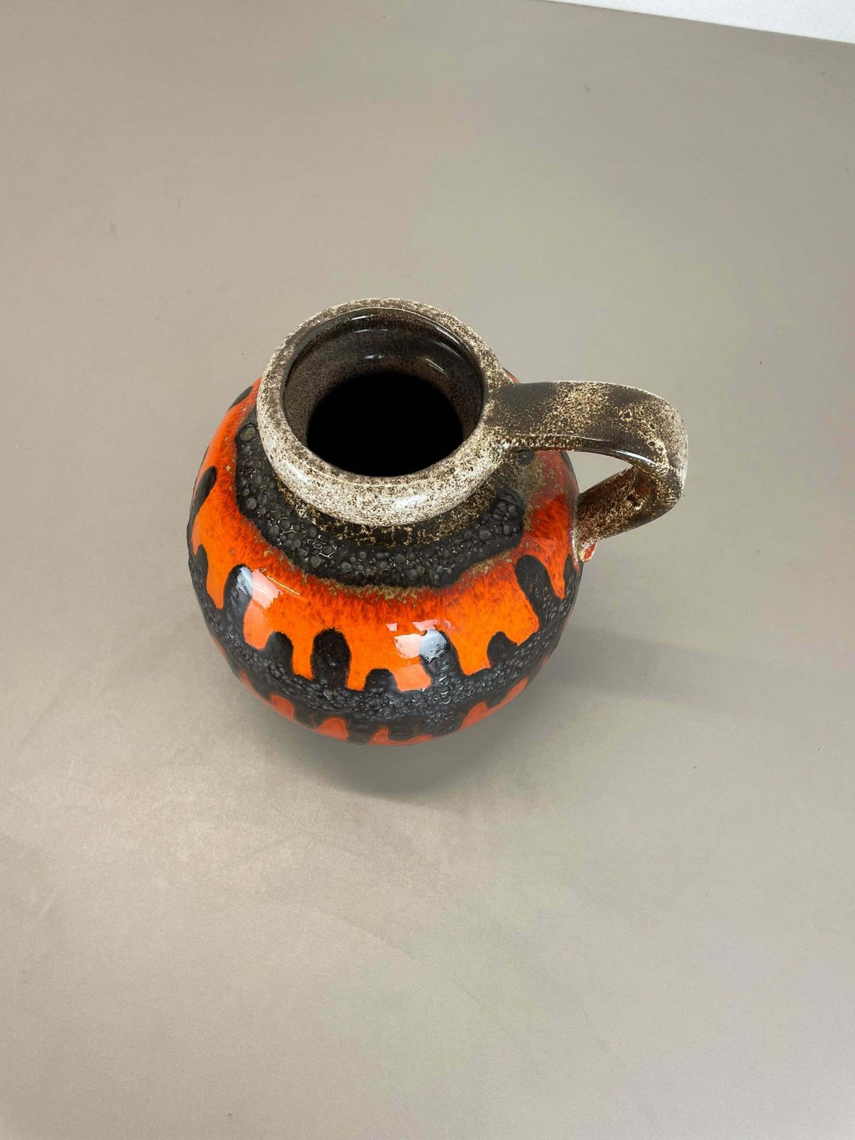 Rare Pottery Super Colour Fat Lava Multi Colour 484 Vase Scheurich Wgp, 1970s photo 484.0