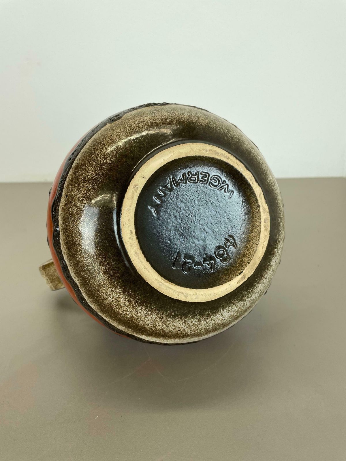 photo vinterior Rare Pottery Super Colour Fat Lava Multi Colour 484 Vase Scheurich Wgp, 1970s