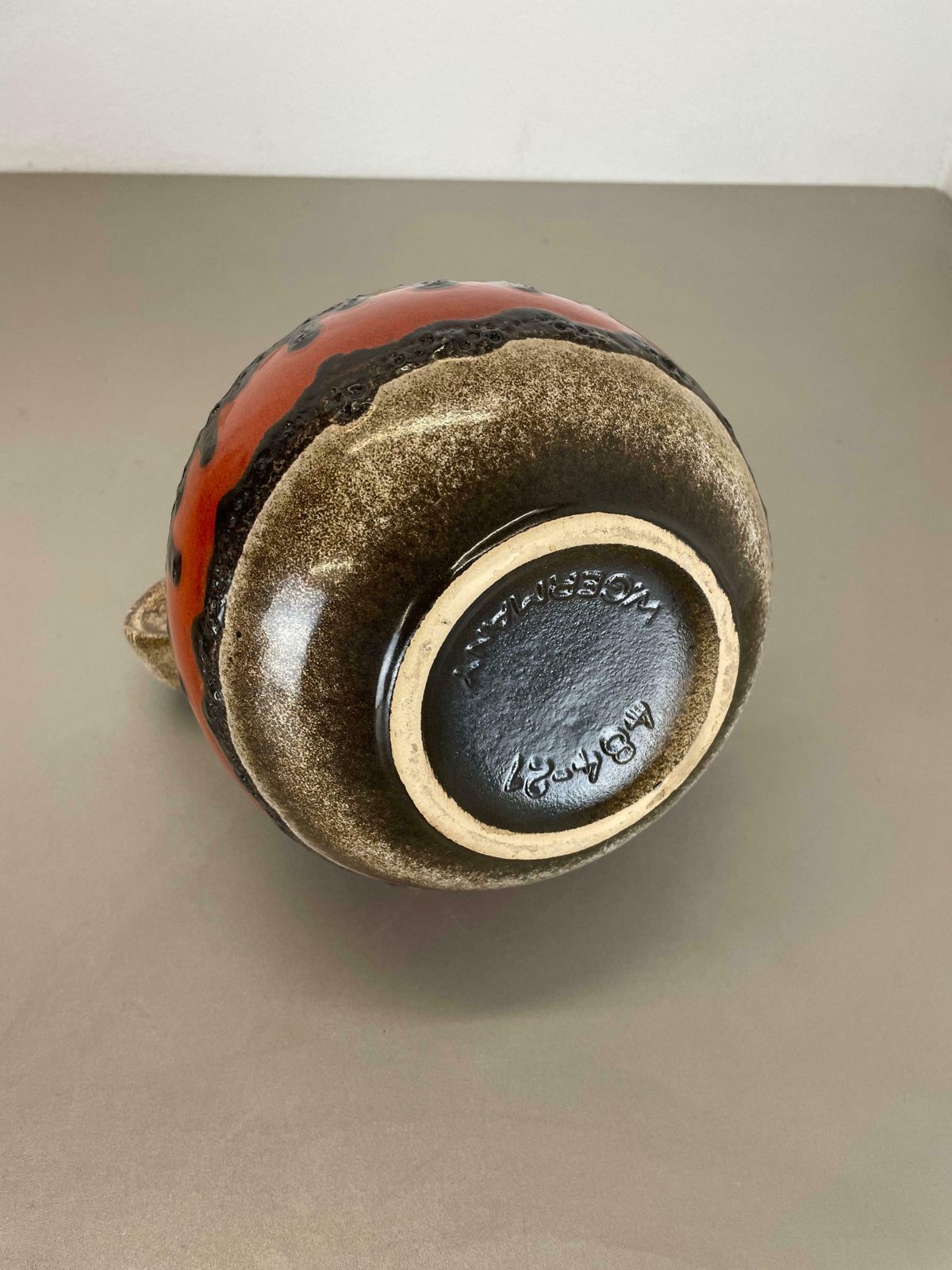 photo buy Rare Pottery Super Colour Fat Lava Multi Colour 484 Vase Scheurich Wgp, 1970s
